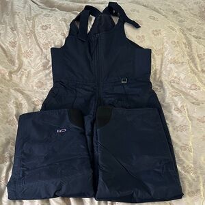 Navy Blue Snow Overalls - size L